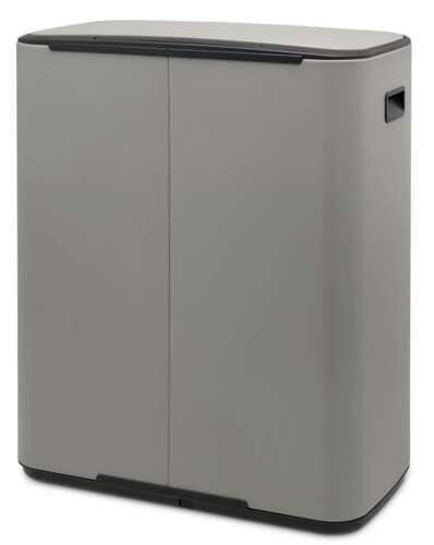 Kosz Bo Pedal Bin 2x30l szary betonowy powłoka mineralna BRABANTIA
