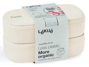 LunchBox To Go Organic 2x500 ml beige LEKUE