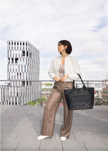 Zestaw shopper e1 + case 1 set #1 glossy dots black REISENTHEL