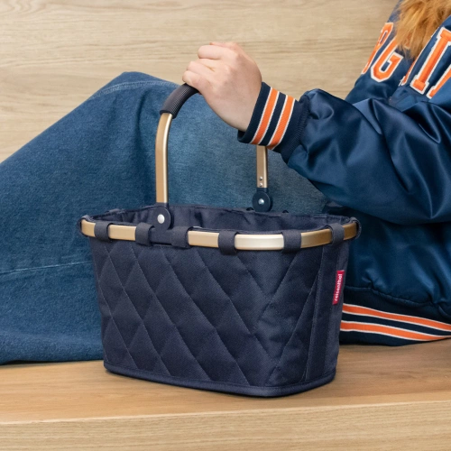 Koszyk carrybag XS frame rhombus midnight gold REISENTHEL