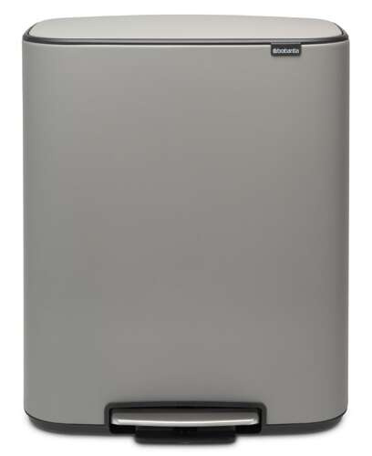 Kosz Bo Pedal Bin 2x30l szary betonowy powłoka mineralna BRABANTIA