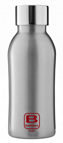 Butelka termiczna 350 ml B Bottles Twin silver brushed BUGATTI