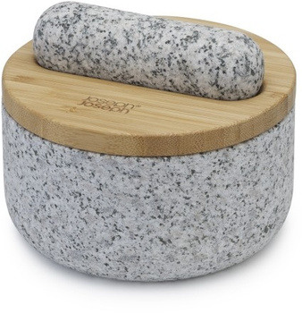 Moździerz granitowy z drewnianą pokrywą JOSEPH JOSEPH