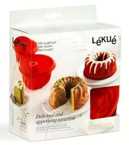 Zestaw 2 foremek na babkę 15 cm czerwona LEKUE