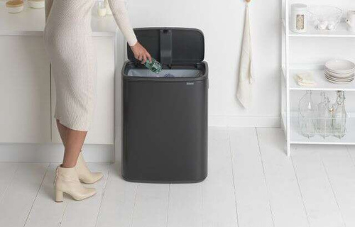 Kosz Bo Touch Bin 60l czarny matowy BRABANTIA