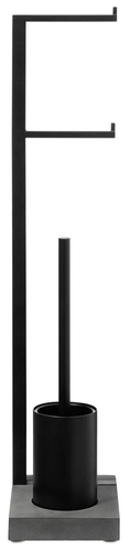 Stojak na papier toaletowy i szczotkę MENOTO czarny BLOMUS