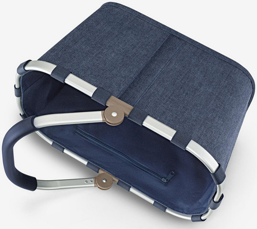 Koszyk carrybag herringbone dark blue REISENTHEL