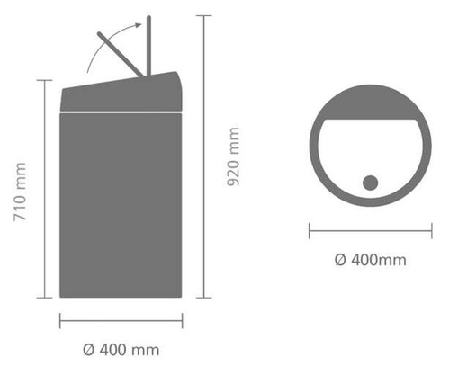 Kosz Touch Bin 60 l Moonlight Black BRABANTIA