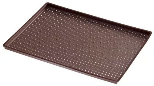 Mata do pieczenia pizzy perforowana silikonowa brązowa LEKUE