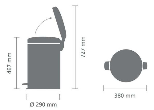 Kosz pedałowy 12 l NewIcon Champagne BRABANTIA