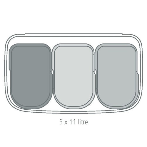 Kosz BO Touch Bin 3  x 11l Soft Beige BRABANTIA