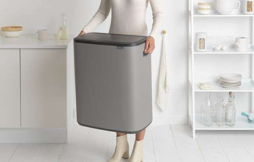 Kosz Bo Touch Bin 60l szary betonowy powłoka mineralna BRABANTIA