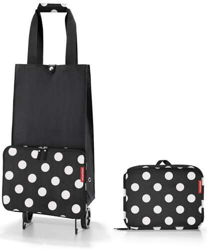 Wózekna zakupy foldabletrolley dots white REISENTHEL