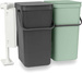 Kosz szafkowy Sort & Go 2 x 16l Jade Green/Grey BRABANTIA