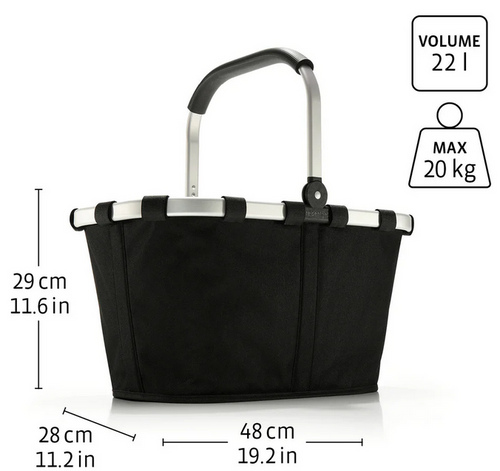 Koszyk carrybag herringbone dark blue REISENTHEL