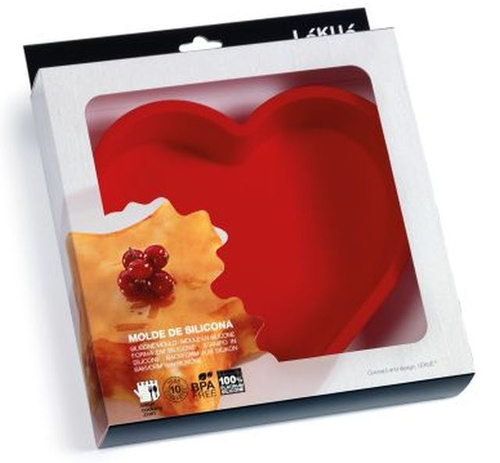 Forma do pieczenia w formie serca silikonowa czerwona LEKUE 