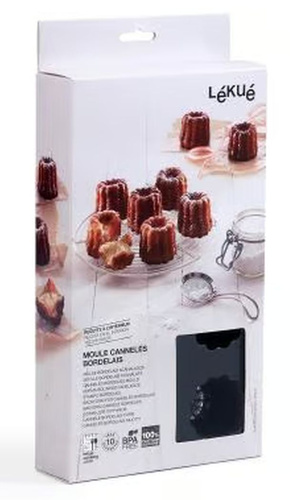 Forma do pieczenia Cannele silikonowa czarna LEKUE