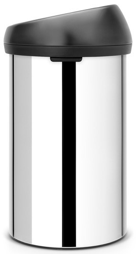 Kosz Touch Bin 60l stal polerowana/pokrywa czarna BRABANTIA