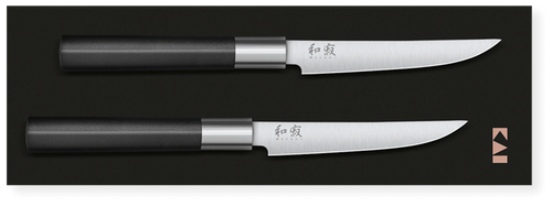 Zestaw 2 noży stekowych Wasabi Black KAI