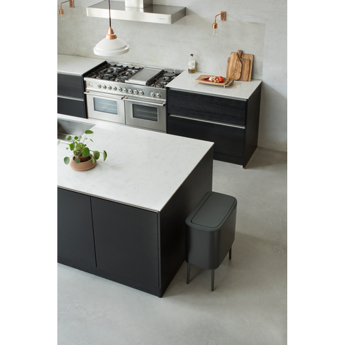 Kosz BO Touch Bin 11+23l czarny matowy BRABANTIA