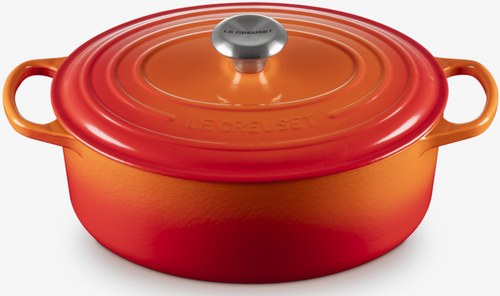 Brytfanna żeliwna owalna 29 cm płomienna LE CREUSET