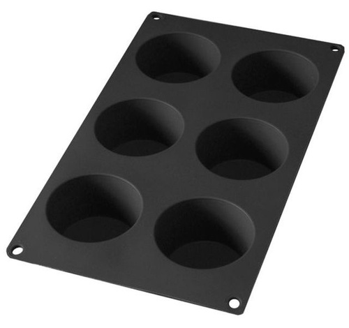 Forma na muffiny (6 sztuk) silikonowa czarna LEKUE
