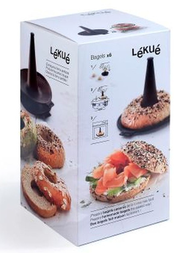 Formy do pieczenia bajgli (6 sztuk) silikonowe brązowe LEKUE