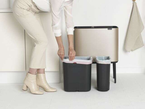 Kosz 11+23 l BO Touch Bin Champagne BRABANTIA