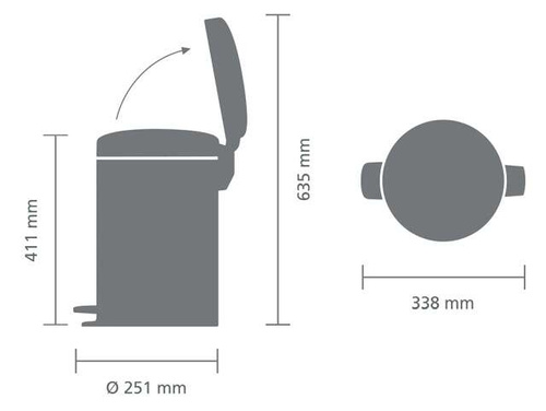 Kosz pedałowy 12 l NewIcon Champagne BRABANTIA