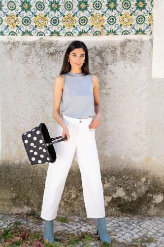 Koszyk carrybag XS frame dots white REISENTHEL