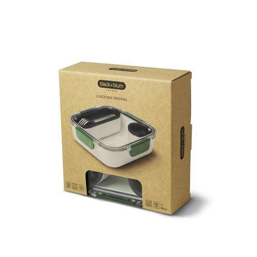 Lunch box kwadratowy oliwkowy BLACK+BLUM