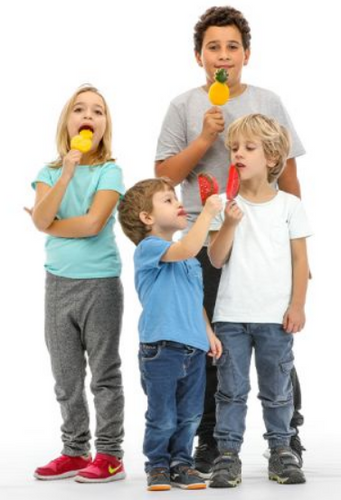 Zestaw 4 sztuk foremek do lodów Tropical Fruits Ice Cream Moulds LEKUE