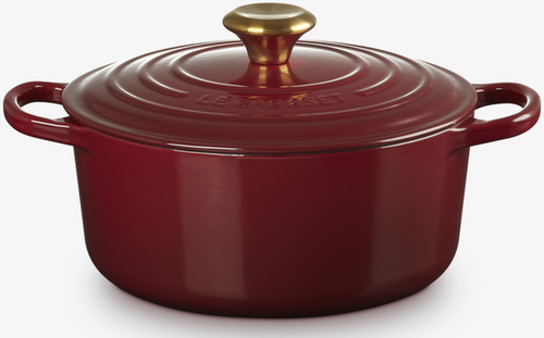 Brytfanna żeliwna okrągła 24 cm garnet LE CREUSET