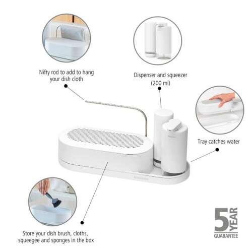 3-częściowy zestaw organizer SinkStyle Mineral Fresh White BRABANTIA