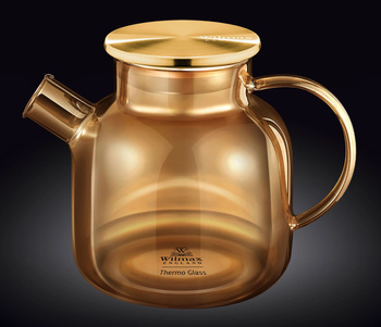 Dzbanek do herbaty 1200 ml Thermo Glass bursztynowy WILMAX