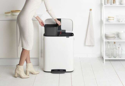 Kosz Bo Pedal Bin 2x30 l biały BRABANTIA 