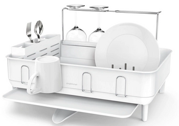 Suszarka do naczyń steel frame dishrack biała SIMPLEHUMAN