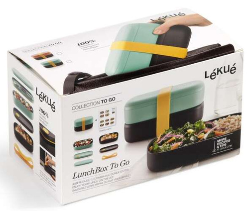 LunchBox To Go 2x500 ml różowy LEKUE