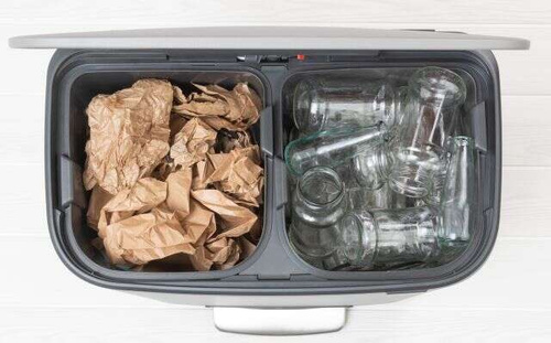 Kosz Bo Pedal Bin 2x30l szary betonowy powłoka mineralna BRABANTIA