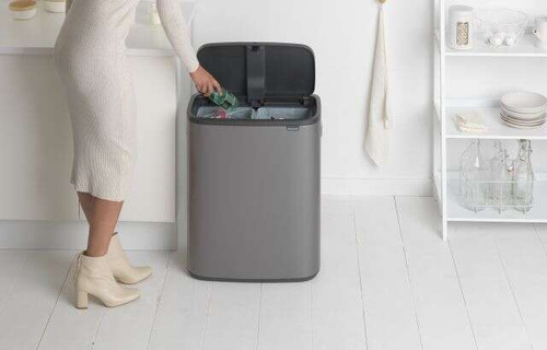 Kosz Bo Touch Bin 2x30 l platynowy BRABANTIA