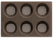 Forma do pieczenia bułek (6 sztuk) perforowana silikonowa brązowa LEKUE