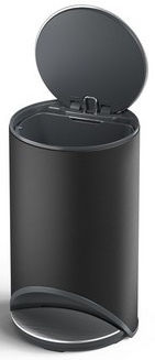 Kosz okrągły 10l Carbon Black Arc JOSEPH JOSEPH