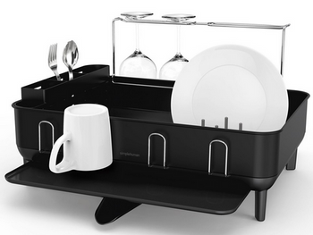 Suszarka do naczyń steel frame dishrack matte black SIMPLEHUMAN