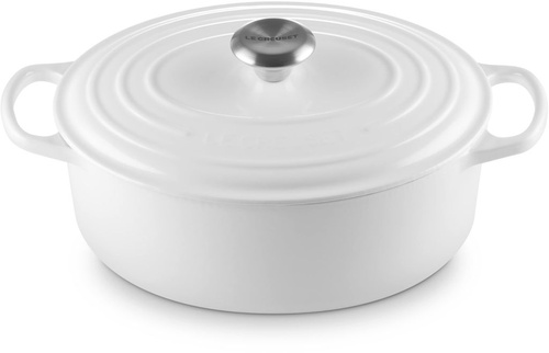 Brytfanna żeliwna owalna 29 cm biała LE CREUSET