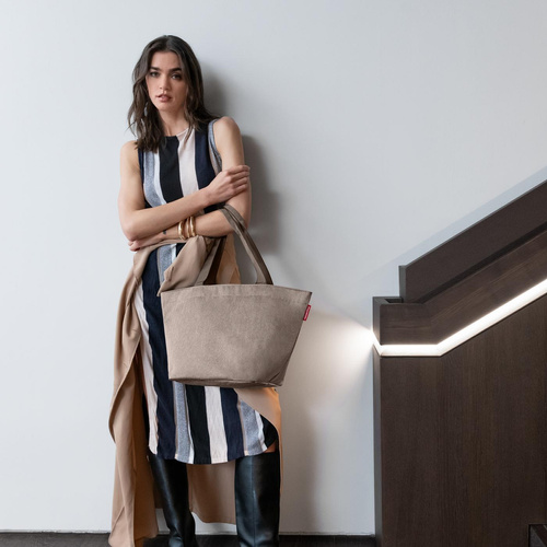 Torba shopper M herringbone mokka REISENTHEL