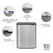Kosz Bo Touch Bin 2x30 l stal matowa FPP BRABANTIA