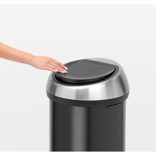 Kosz Touch Bin 60l czarny matowy/pokrywa stal matowa FPP BRABANTIA