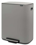 Kosz Bo Pedal Bin 2x30l szary betonowy powłoka mineralna BRABANTIA