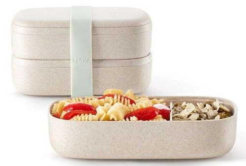 LunchBox To Go Organic 2x500 ml beige LEKUE