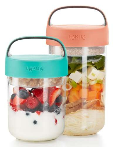 Pojemnik Jar To Go 400 ml coral LEKUE